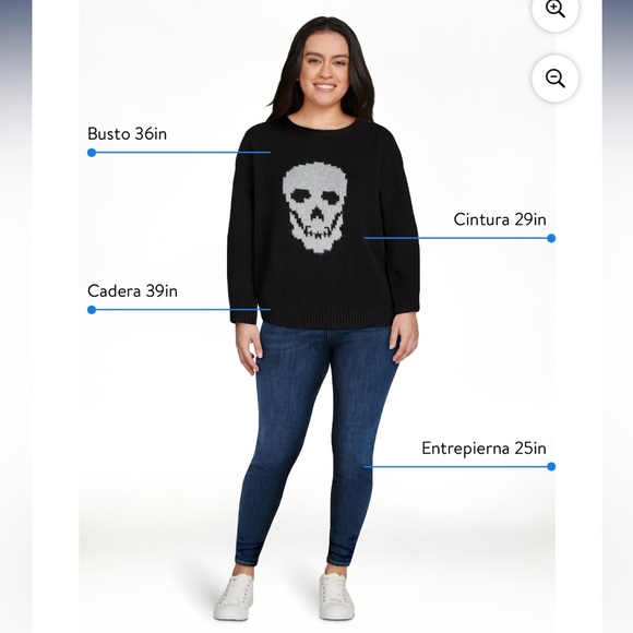 No Boundaries Black skull 💀 Sweater with Icons  for Women & Ladies - Picture 11 of 16
